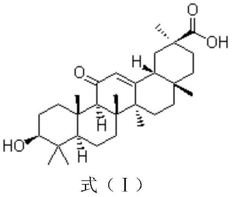 Application of glycyrrhetinic acid in preparation of anti-radiation product