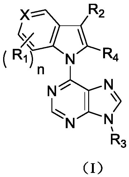 Indole compound and application and preparation method thereof