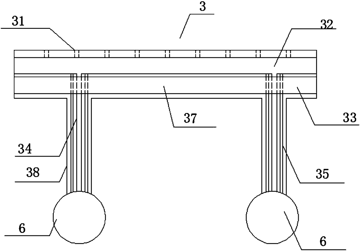 Jet flow and bubble breakwater capable of automatically adjusting flow direction and wave elimination method thereof