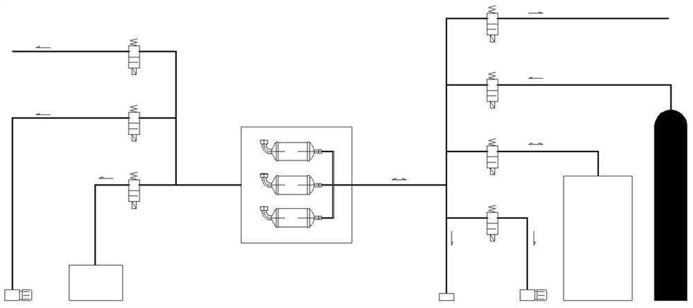 Gas-collecting hood method leakage detection system for liquid accumulator leakage detection and leakage detection method thereof