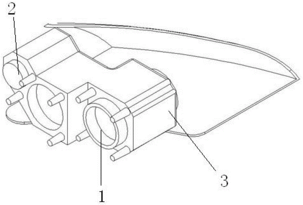 Automobile combined laser radar headlight and automobile