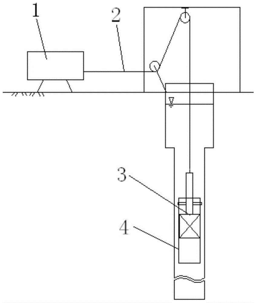 Cable transmission drillable type water source well leaking stoppage method