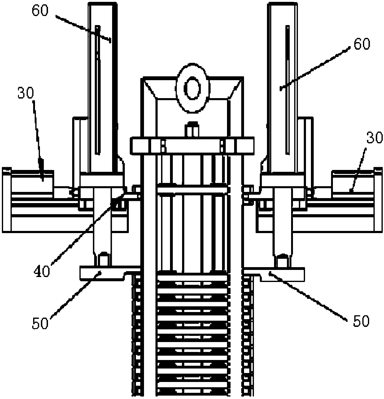 Wafer tray positioning mechanism and wet method fence lifting and fixing device