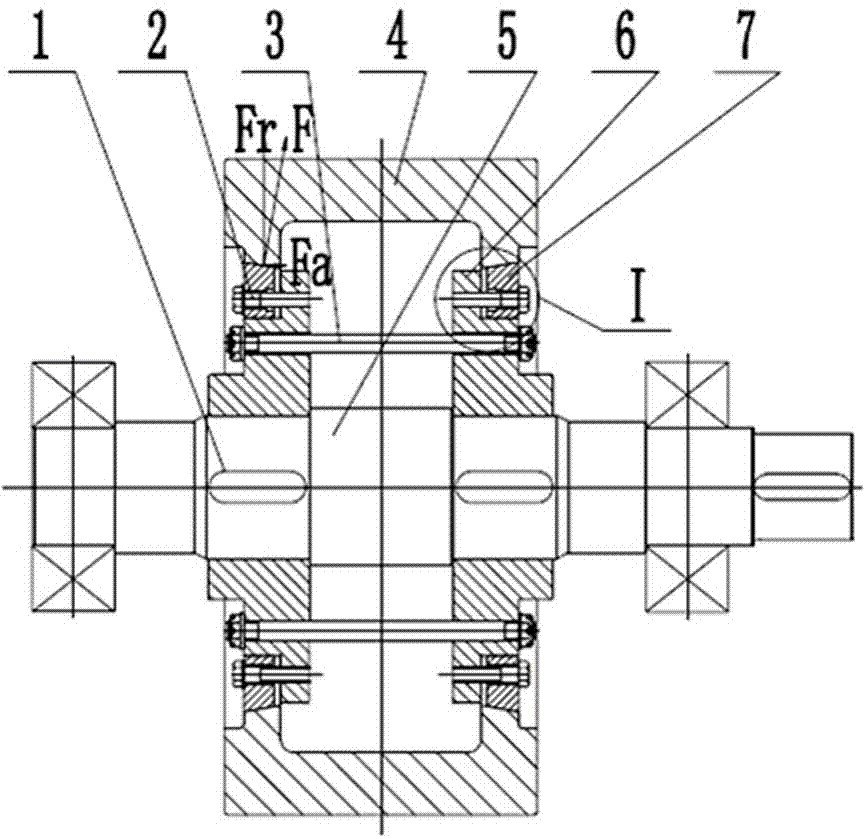 Roller ring axial aligning positioning adjusting mechanism of double-roller crusher