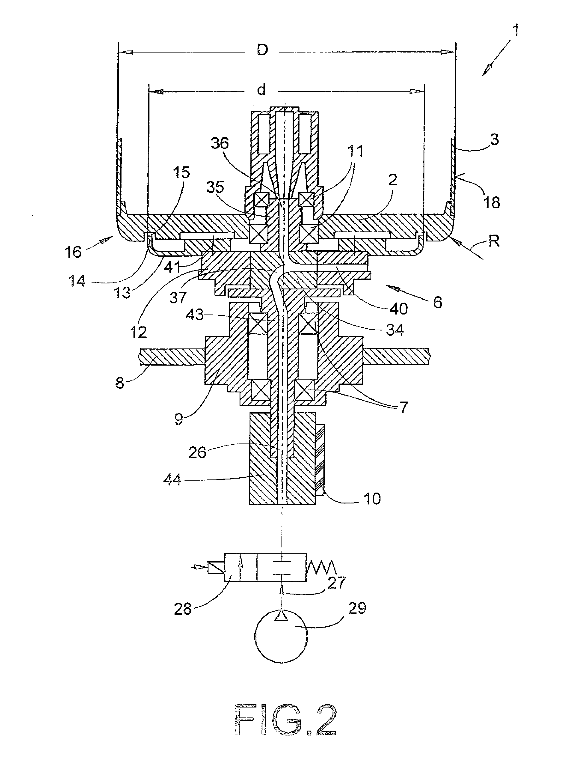 Two-for one twisting or cabling spindle