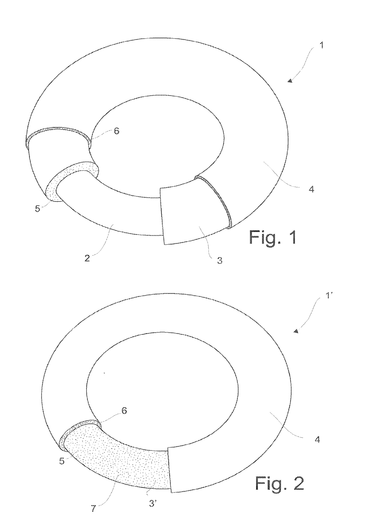 Intrauterine device, and a method of reducing the rate of diffusion of active ingredients in said intrauterine device