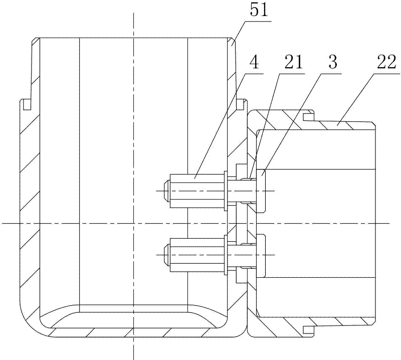 Accessories at corners of stair railing surface pipes and stair railing