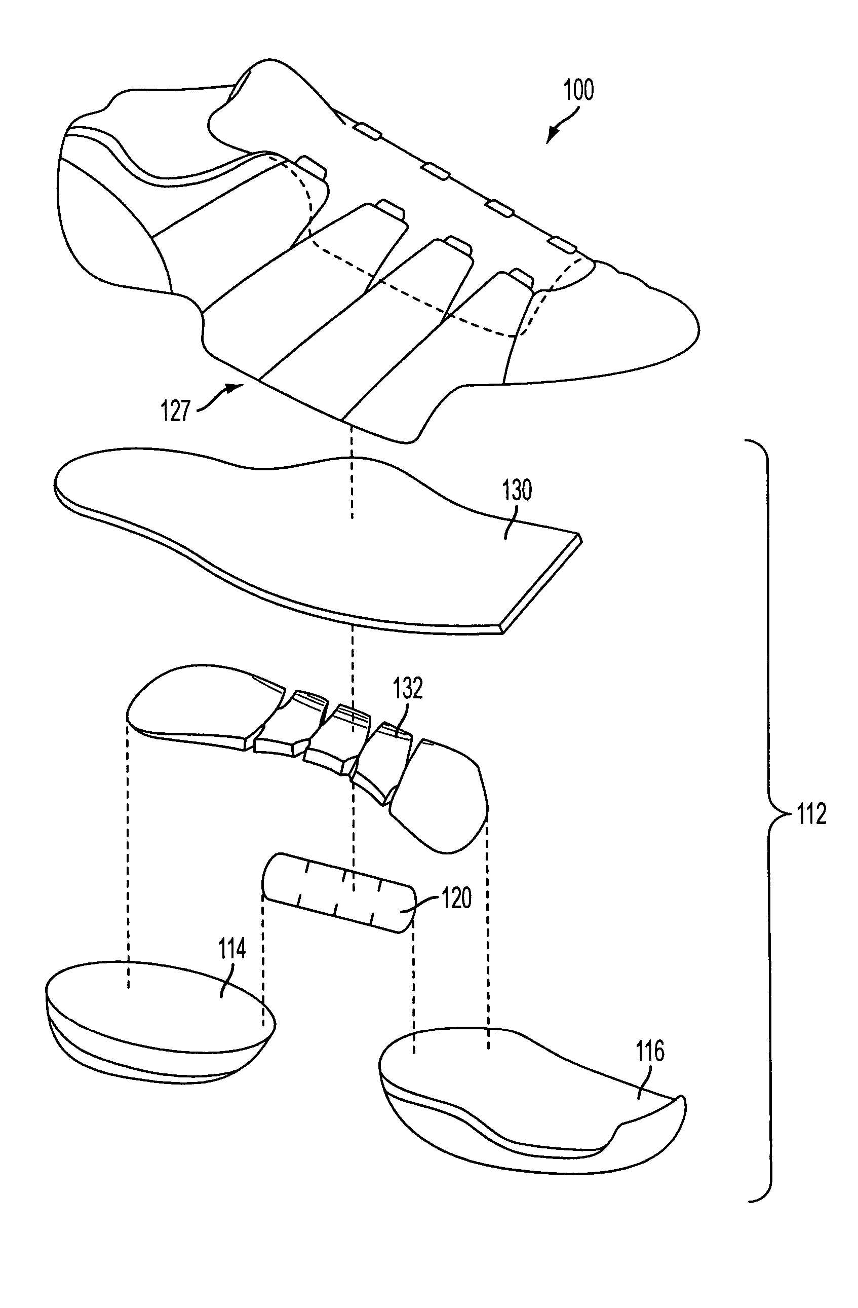 Article of footwear with a flexible arch support