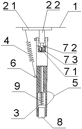 An automatic spring-up structure of a motorcycle partial support
