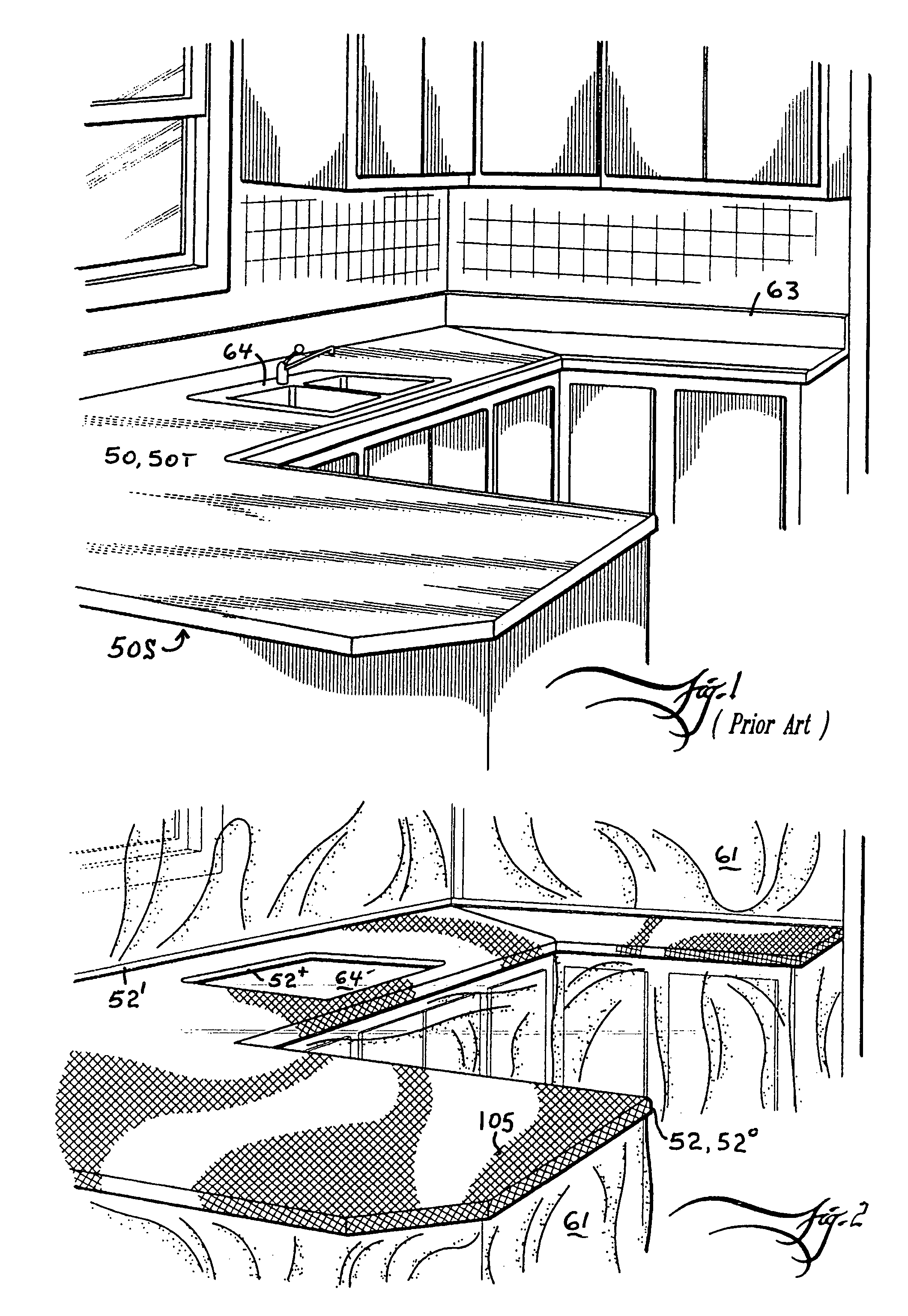 Method of casting a concrete-mix countertop