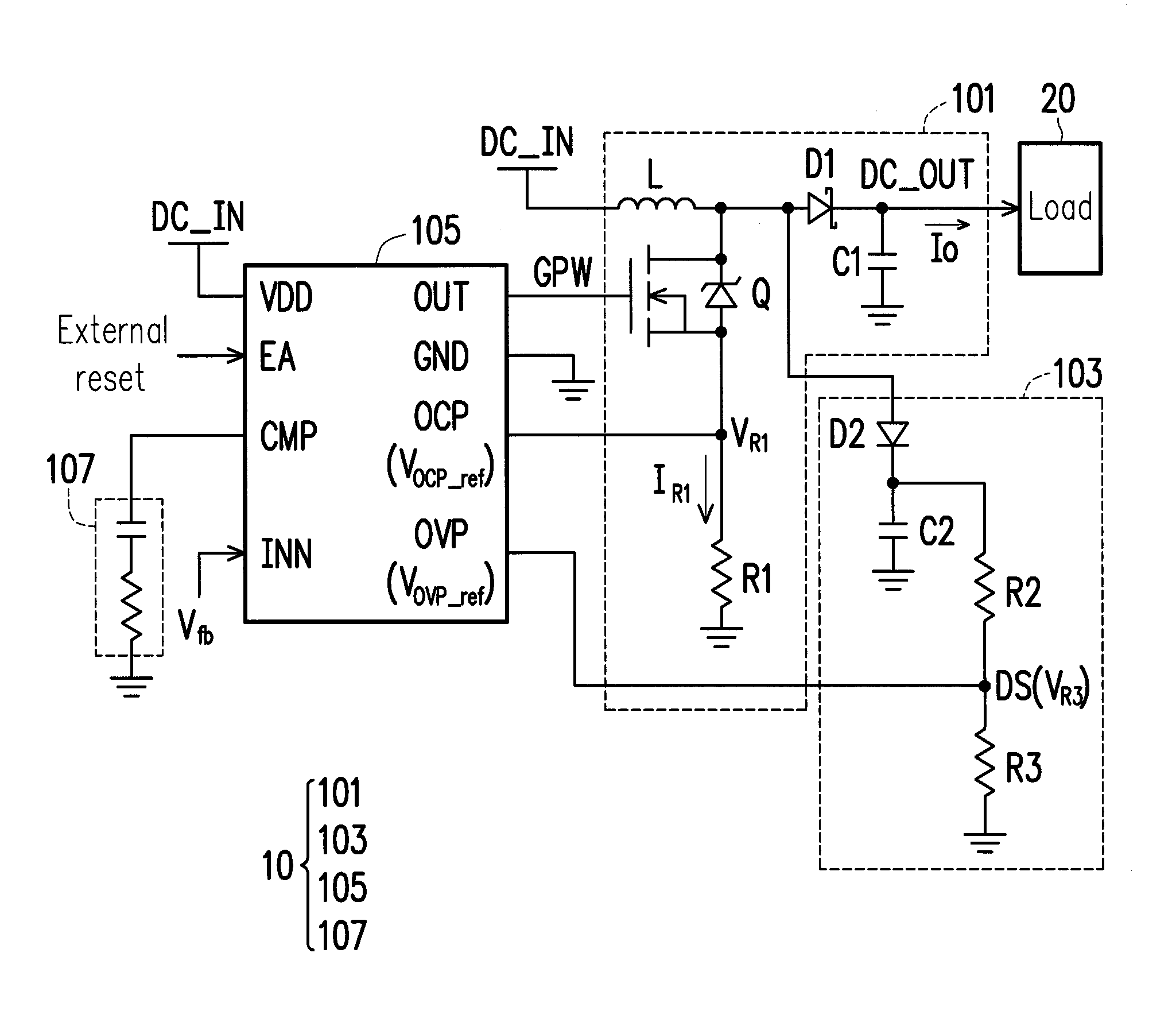 Boost apparatus with over-current and over-voltage protection function