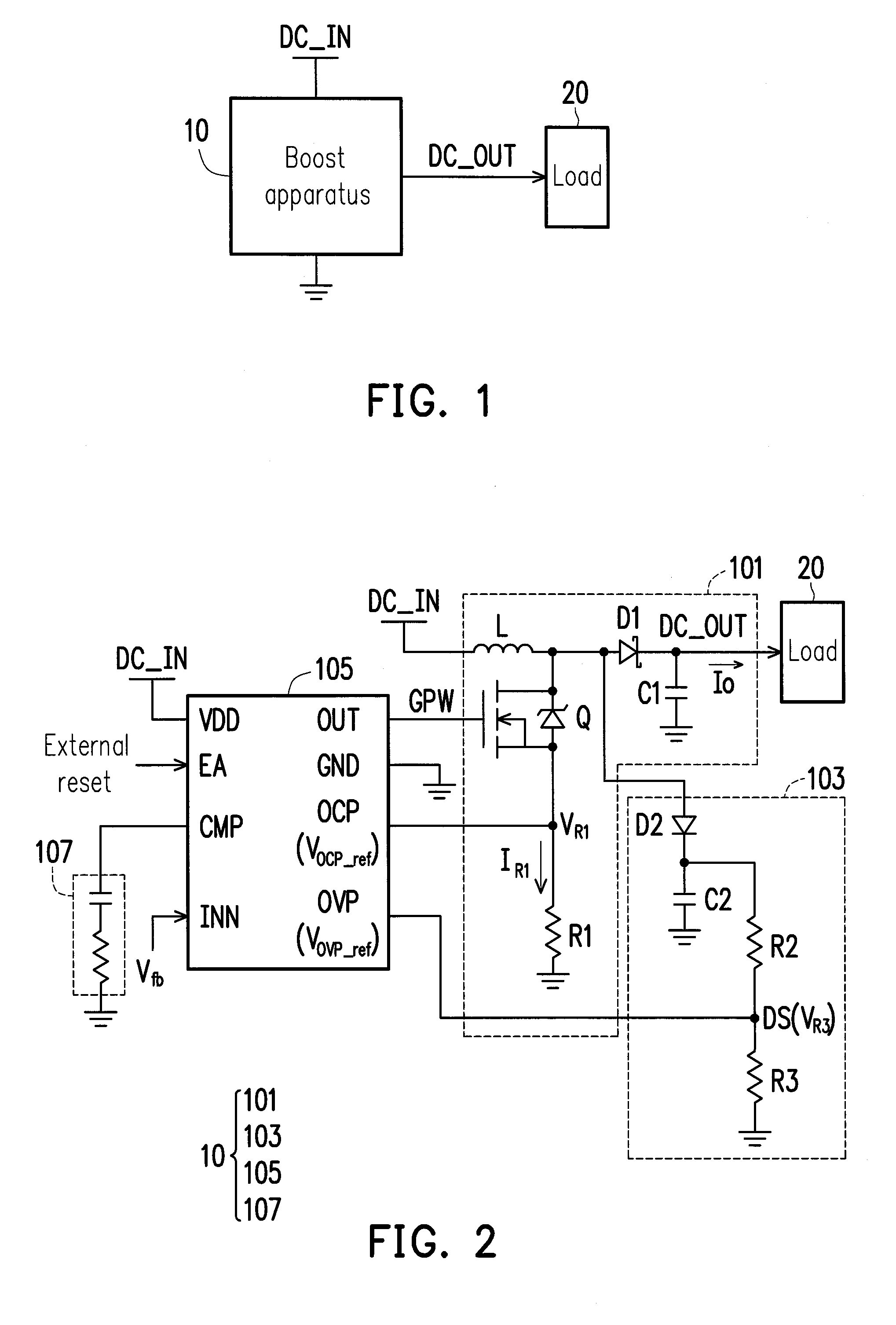 Boost apparatus with over-current and over-voltage protection function