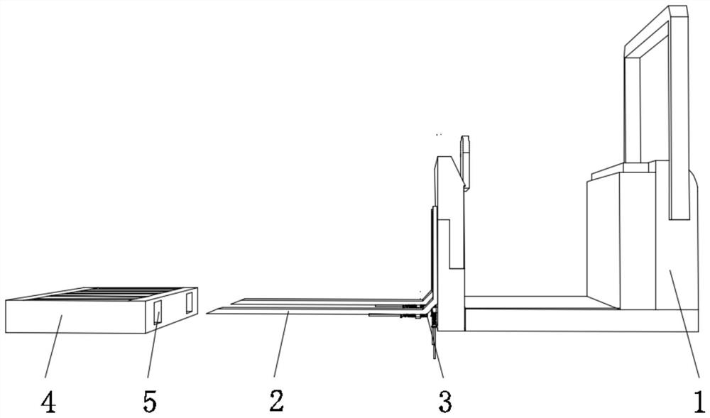 Device and method for identifying height of fork hole