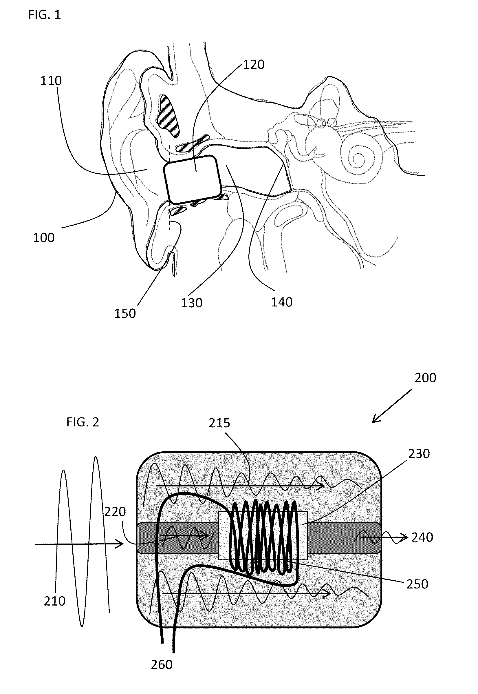 Method and structure for inducing acoustic signals and attenuating acoustic signals