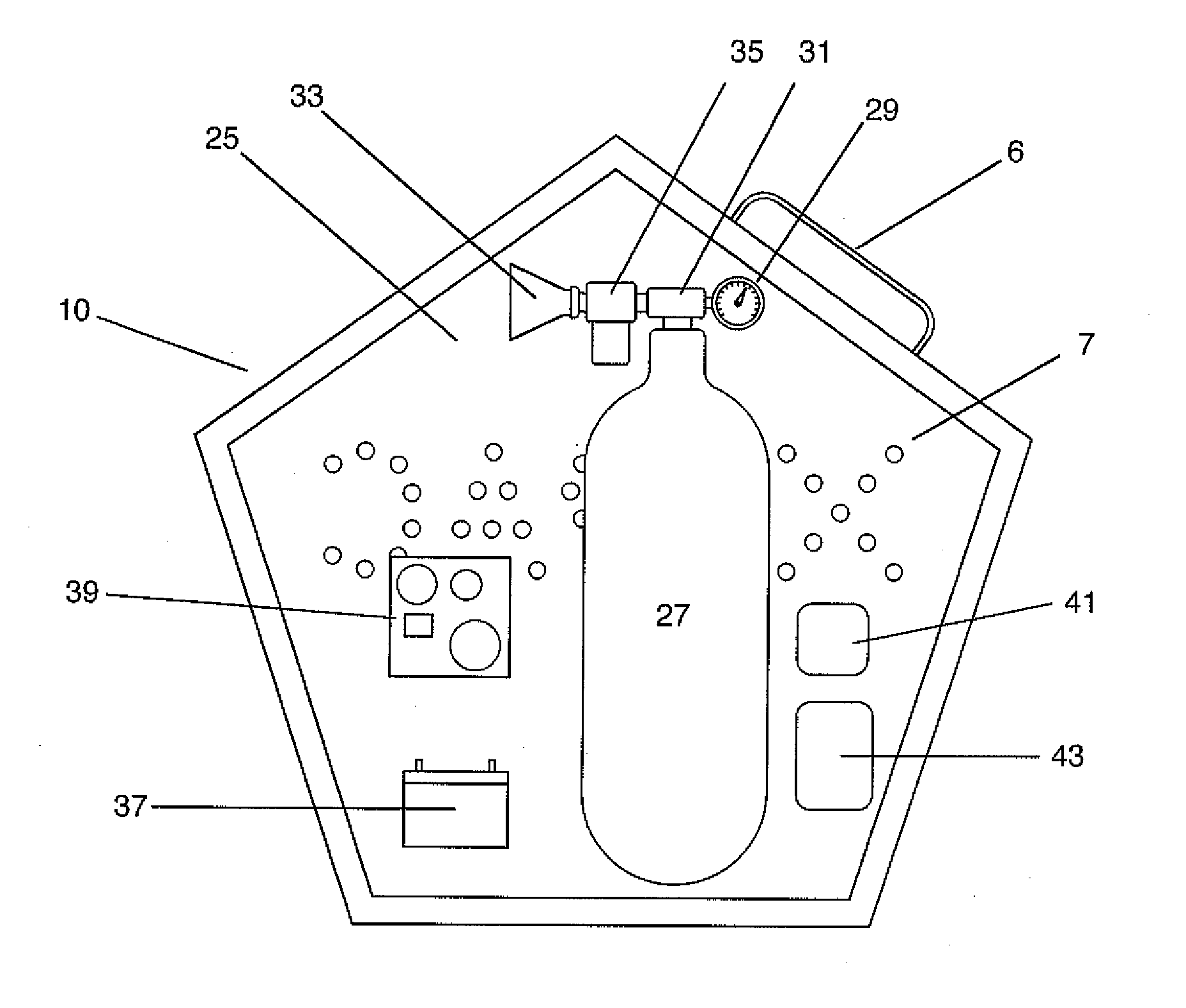 Fire Suppression System for Aircraft Storage Containers