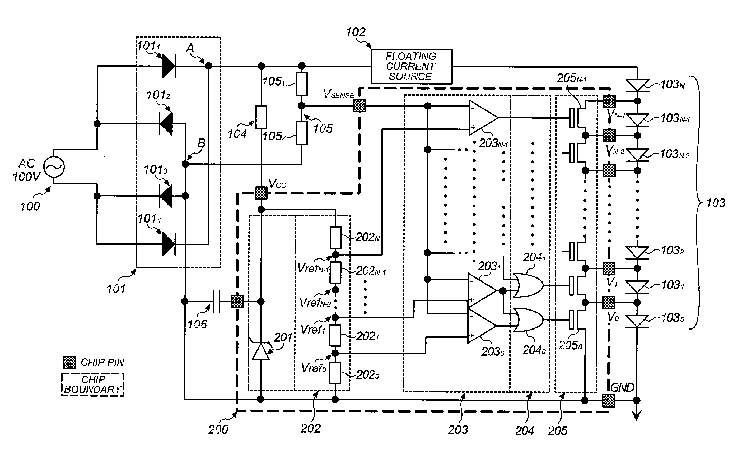 Device and method for driving LED