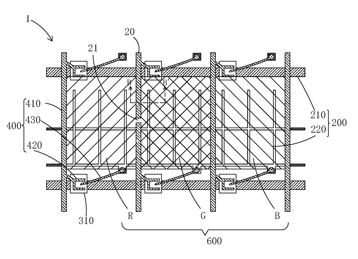 Broken line repair method of TFT substrate