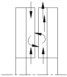 Cylindrical pulping machine with double pulping areas