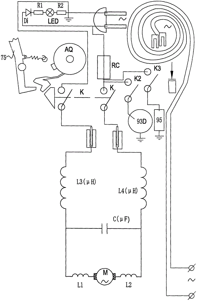 Blocked-grass lower-poking and upper-cutting mechanism for cleaning grass discharging passage of hand mower