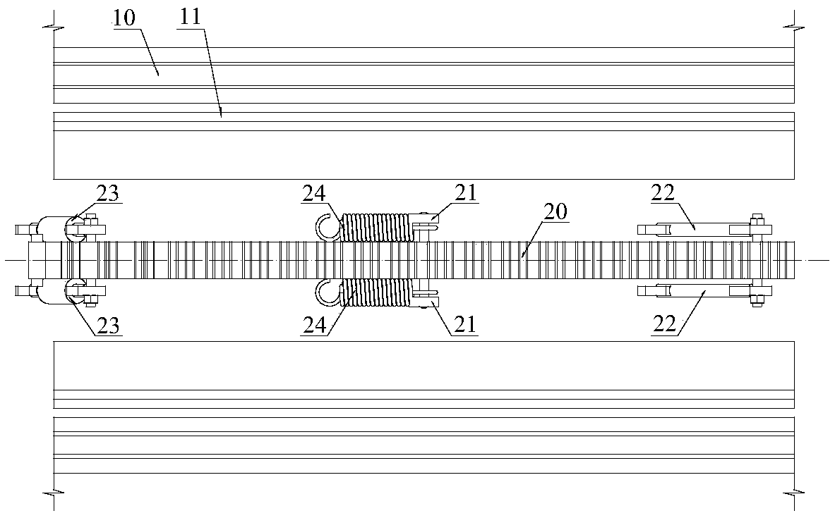 Toothed railway wheel rail-toothed rail transition device