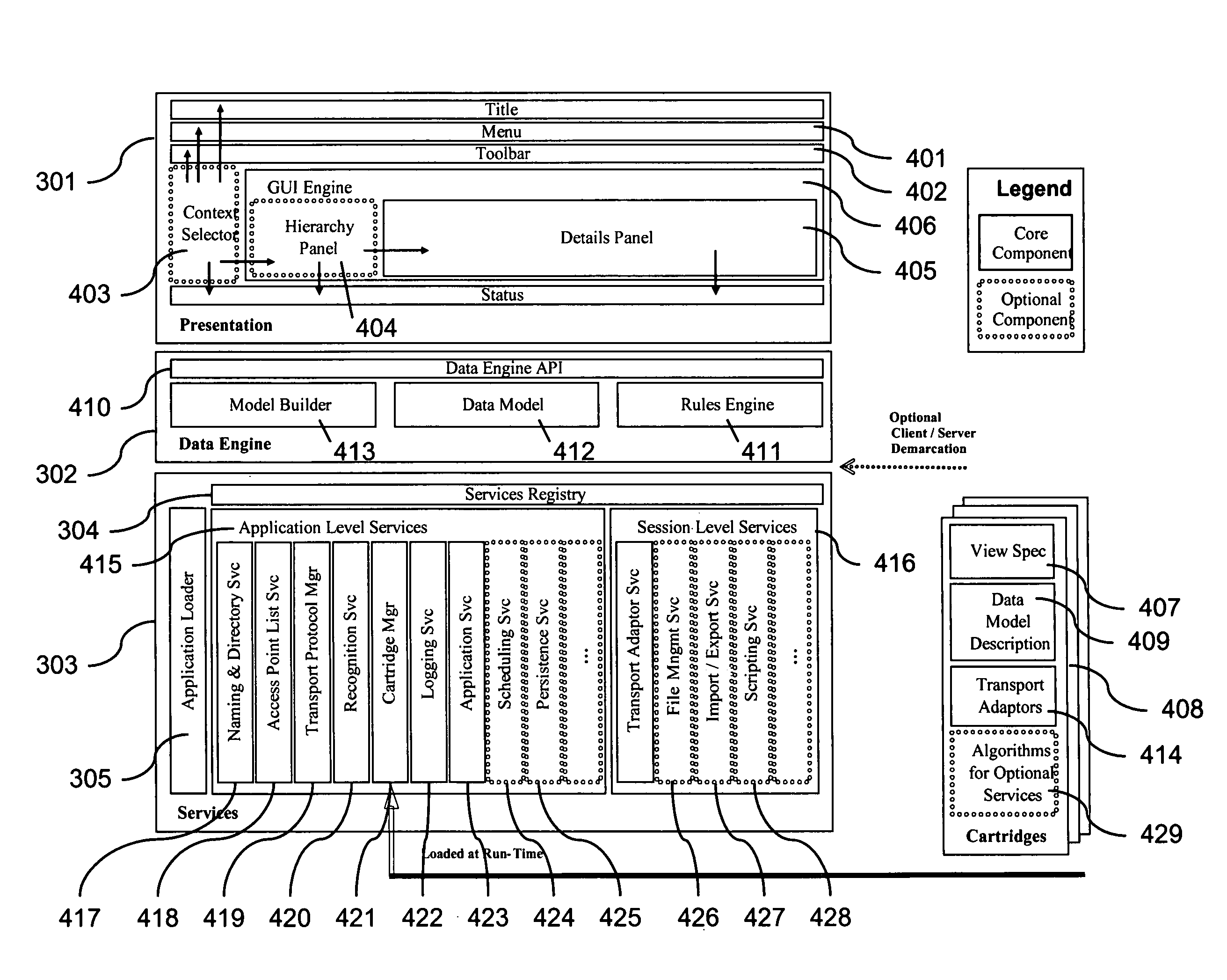 Method of management and distribution of device adapters for element management systems