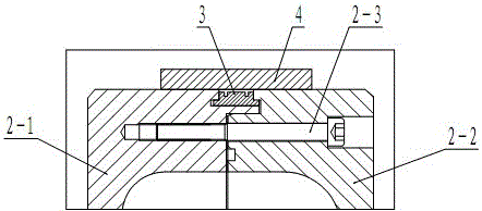 A continuous strip type drip irrigation head pressure injection molding mold