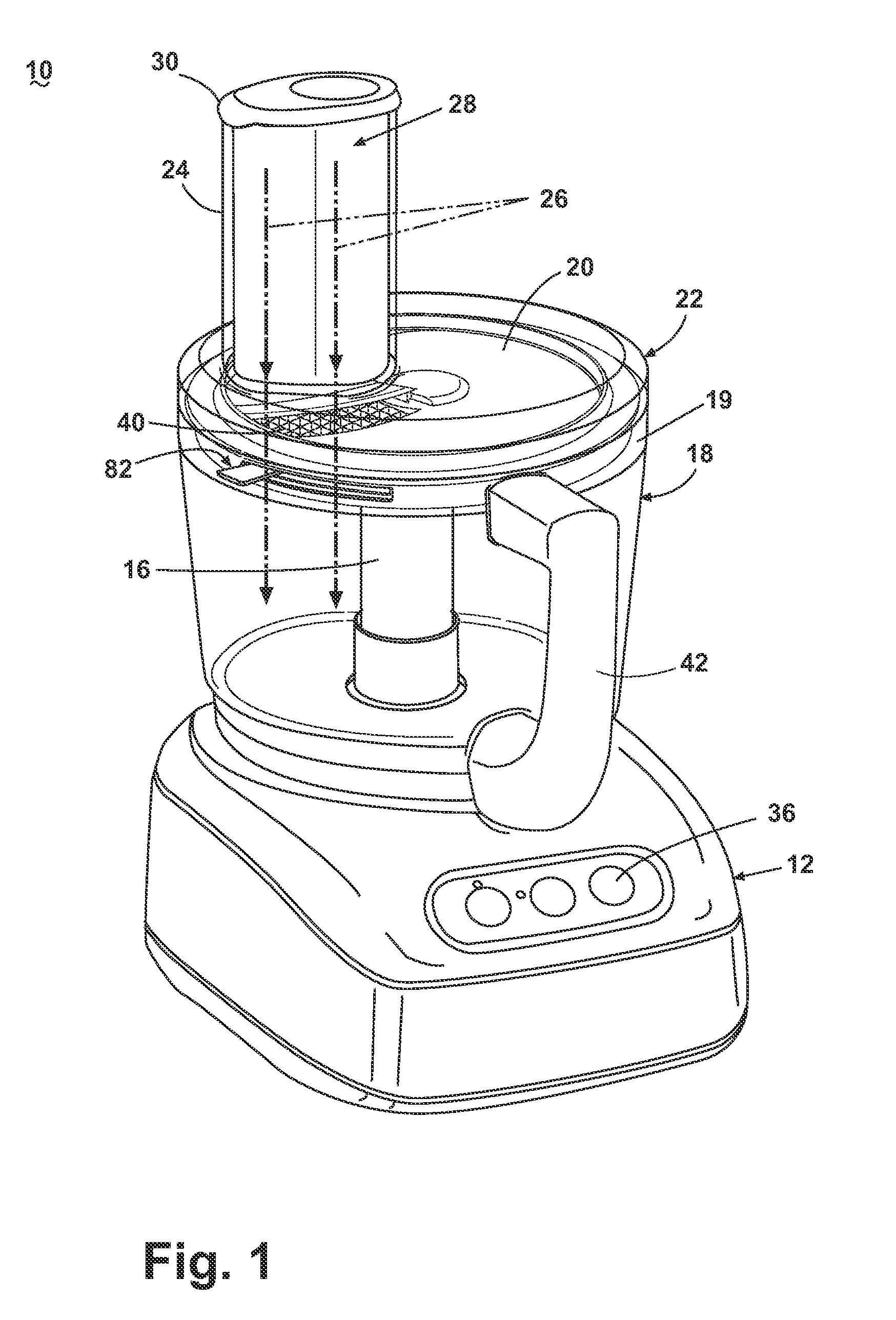 Food processor with dicing tool