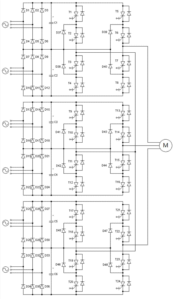 High-capacity five-level converter power cabinet
