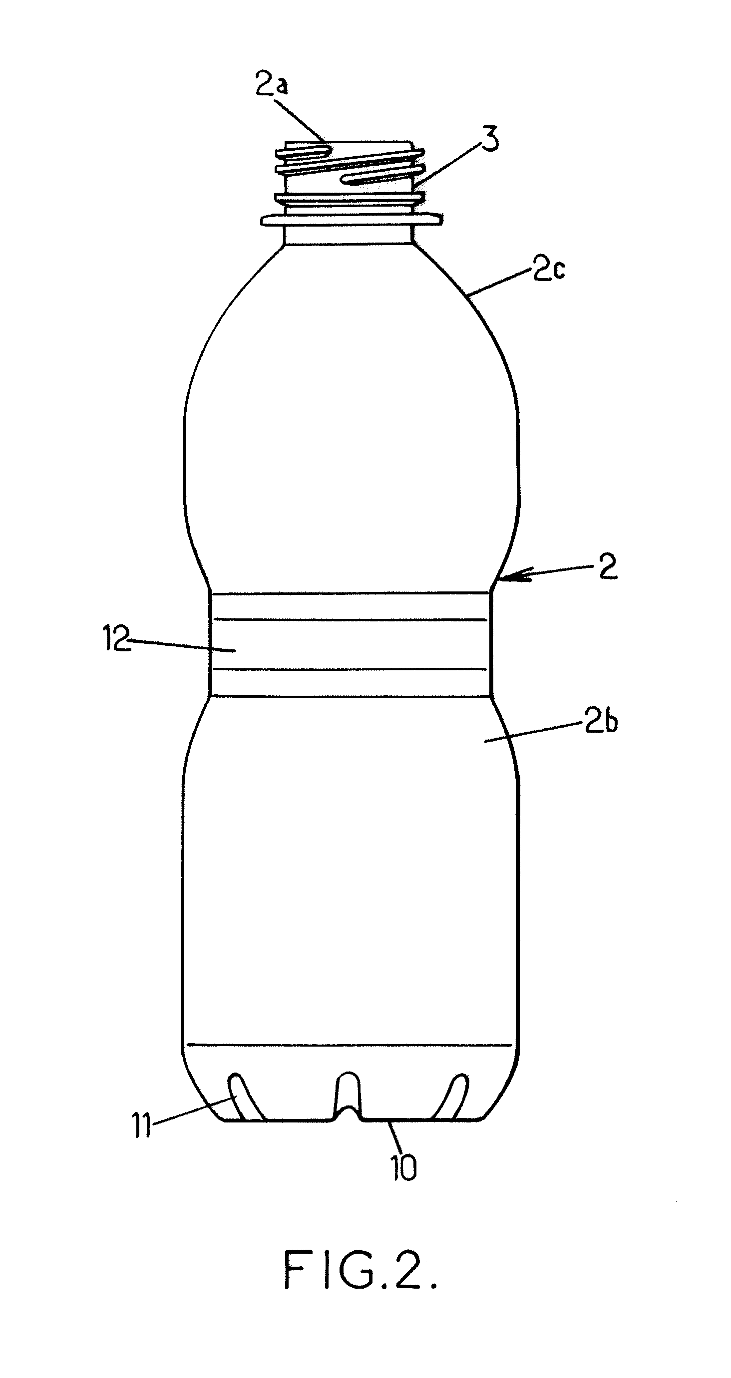 Method for producing plastic containers by stretch blow molding, preform, container and use of such a container