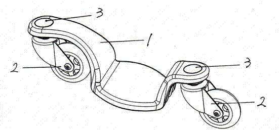Feet-swinging-type roller skates with concave plastic panels