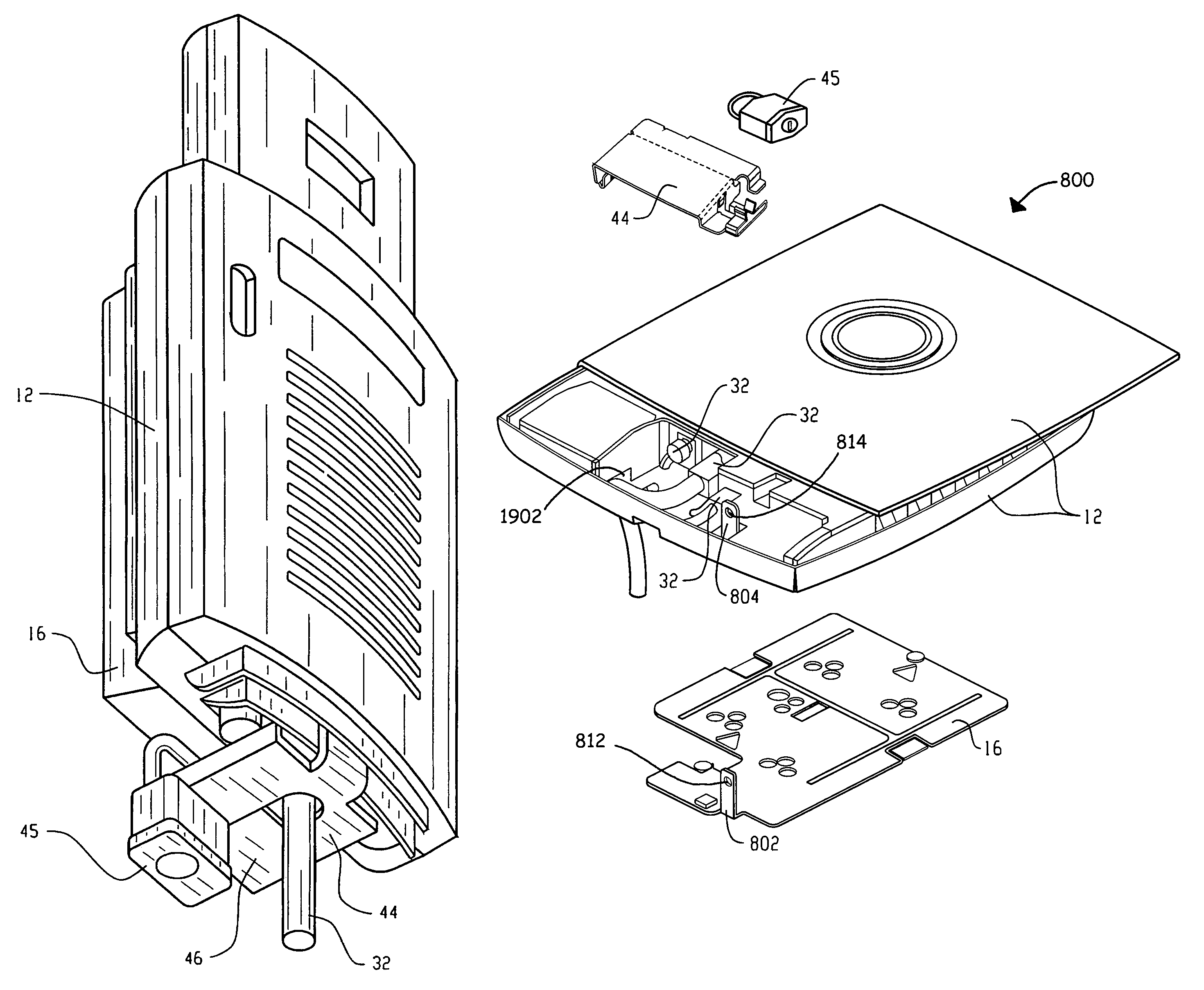 Physical security system for wireless access points that prevents removal of the access point and associated connectors