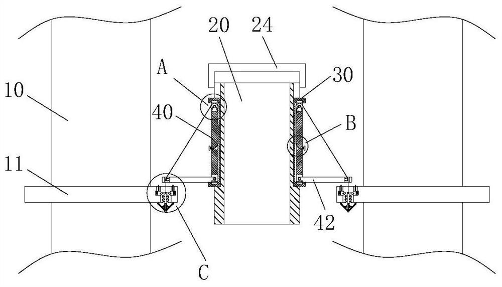 A fixing bracket for connecting water supply and drainage pipes in building construction and installation engineering