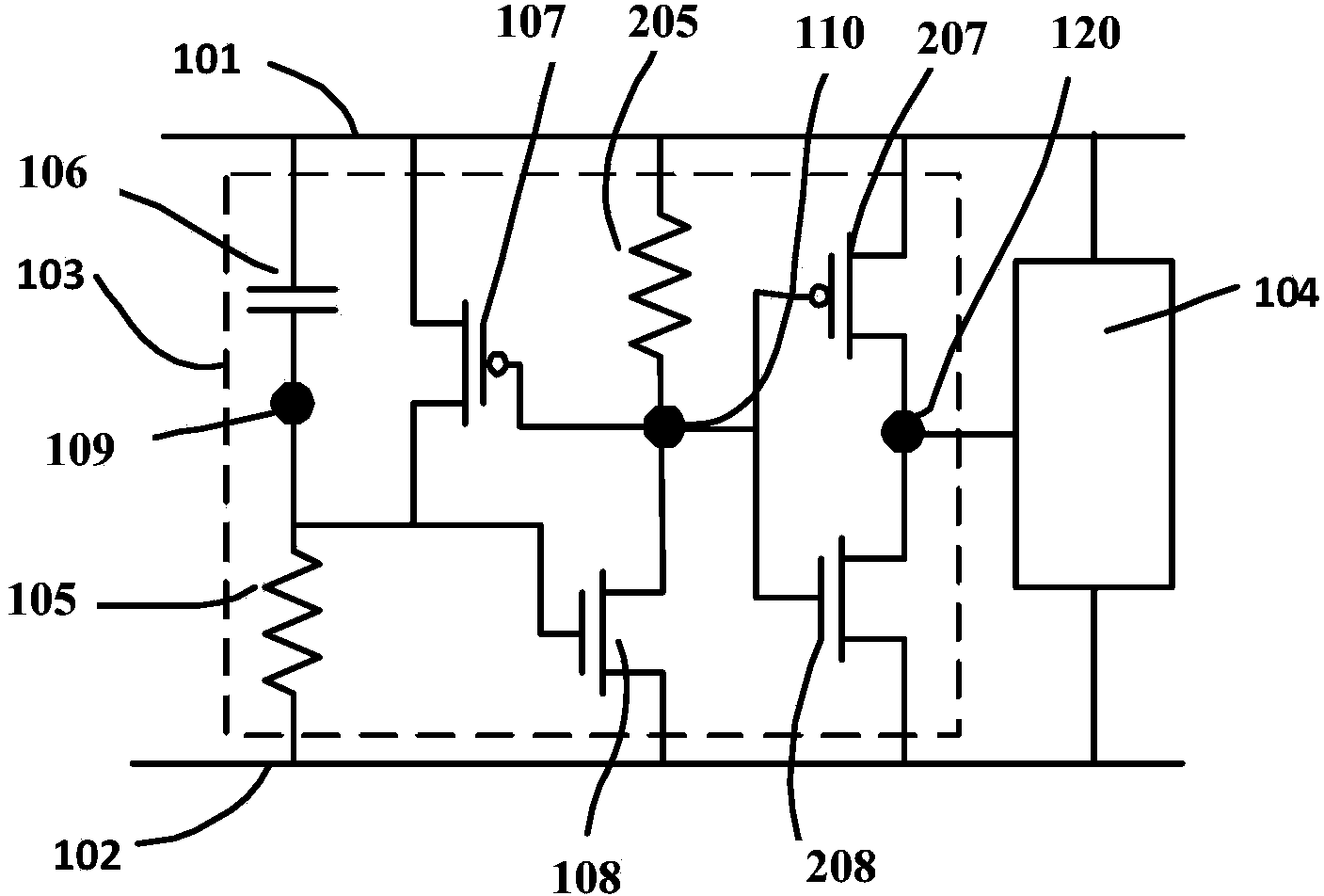 RC triggered ESD protection circuit for integrated circuit