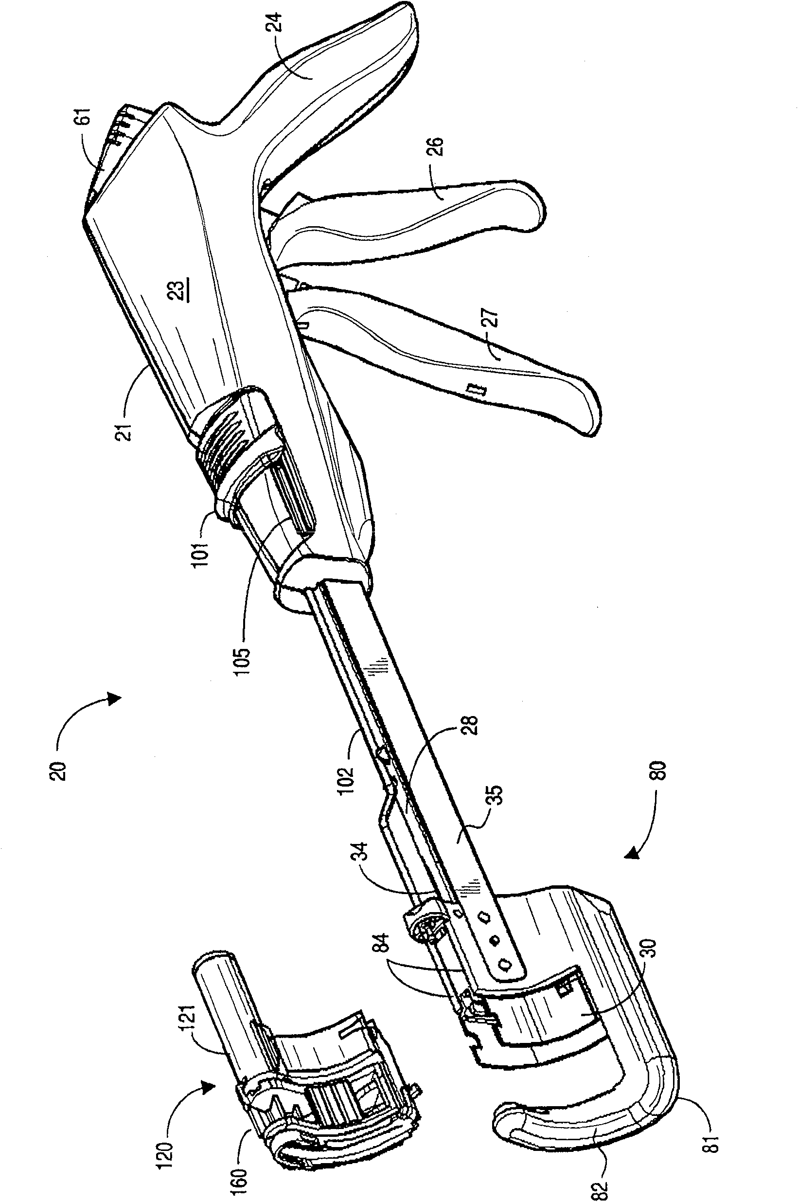 Curved cutter stapler with aligned tissue retention feature