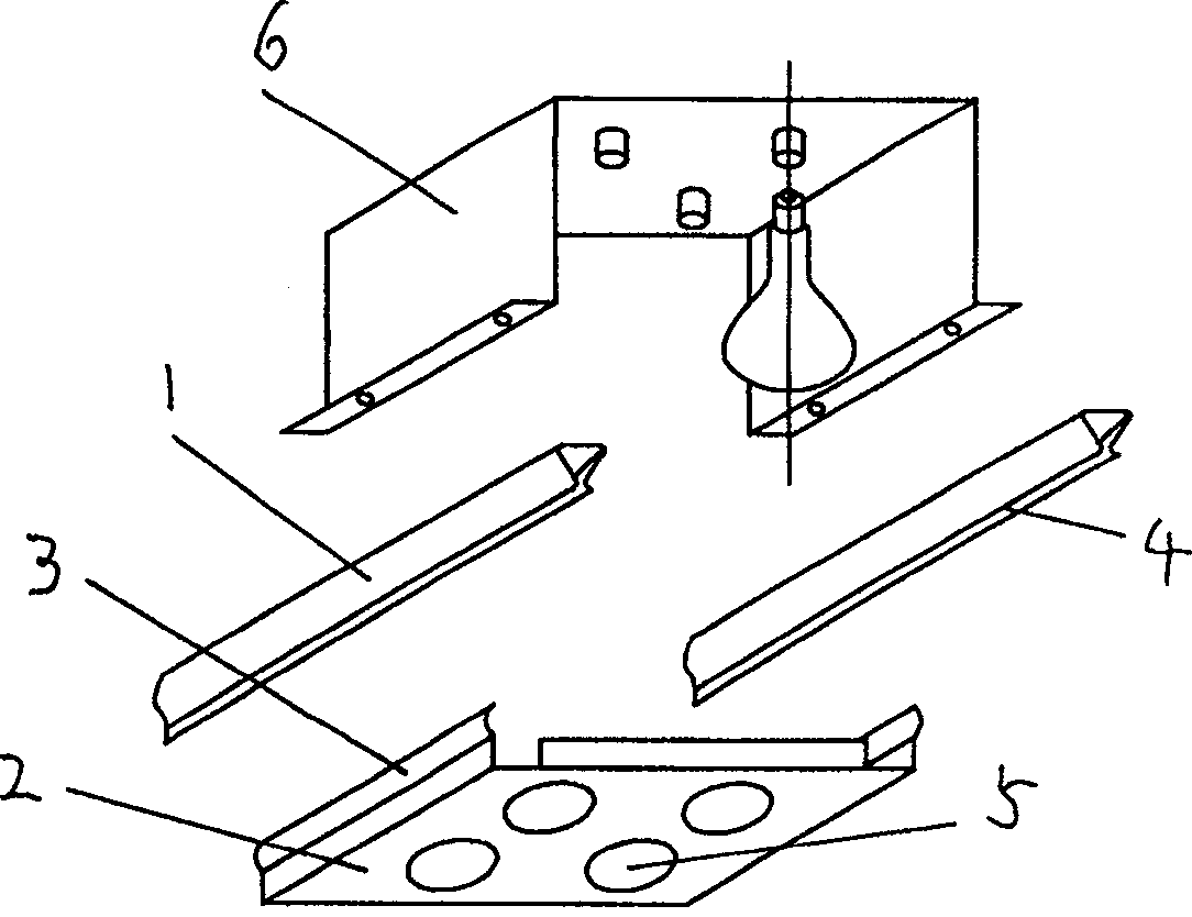 Separating method for installing built-in ceiling type electrical household appliance and equipment