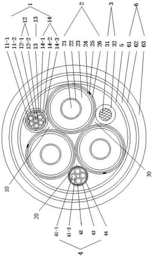 Reel cable for high-voltage shore power supply and manufacturing method thereof