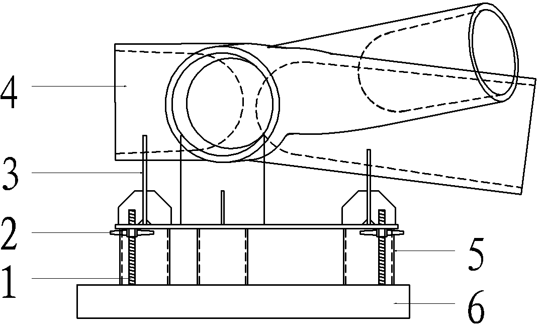 Movable copying positioning frame of steel structure complex joint