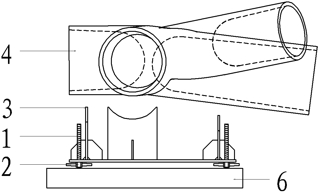 Movable copying positioning frame of steel structure complex joint