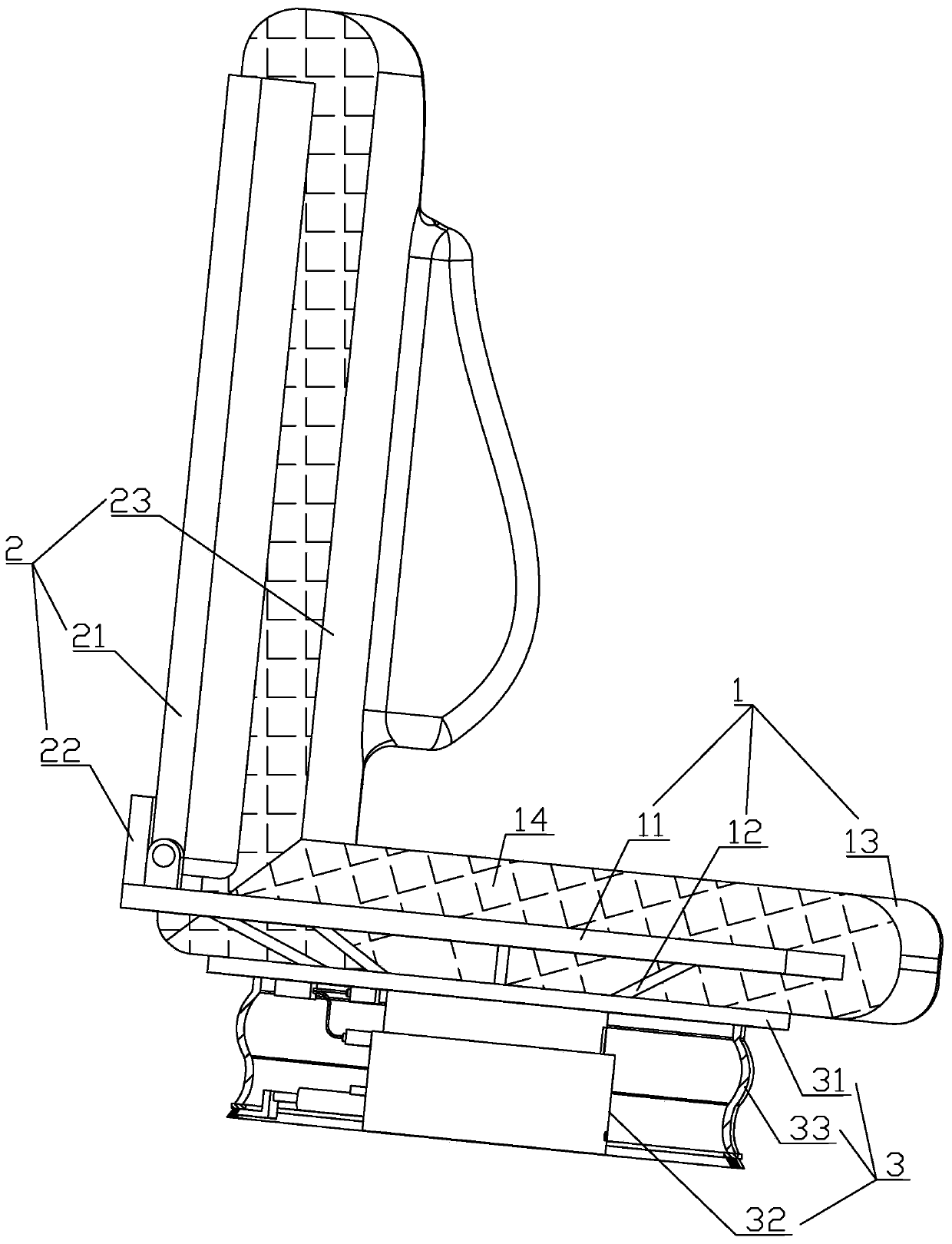 Intelligent sucking disk folding chair