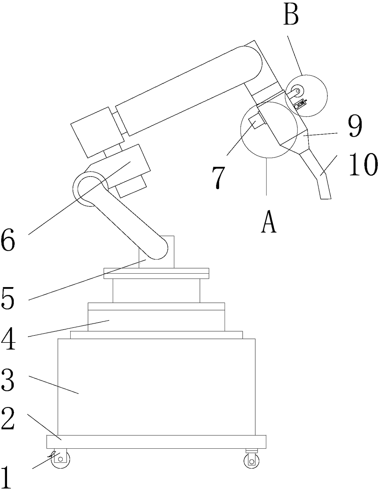 Numerical control four-axis welding manipulator
