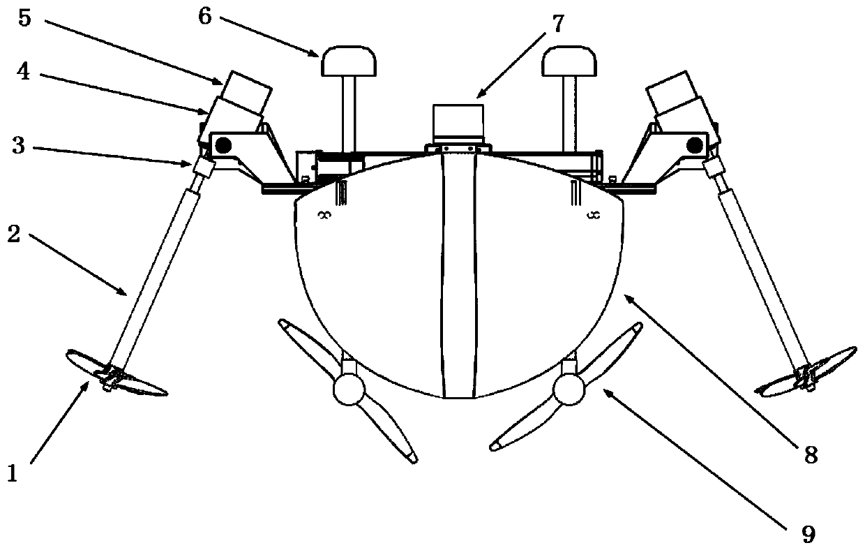 Combined ship anti-rolling device based on two-dimensional vector thruster and moving heavy objects