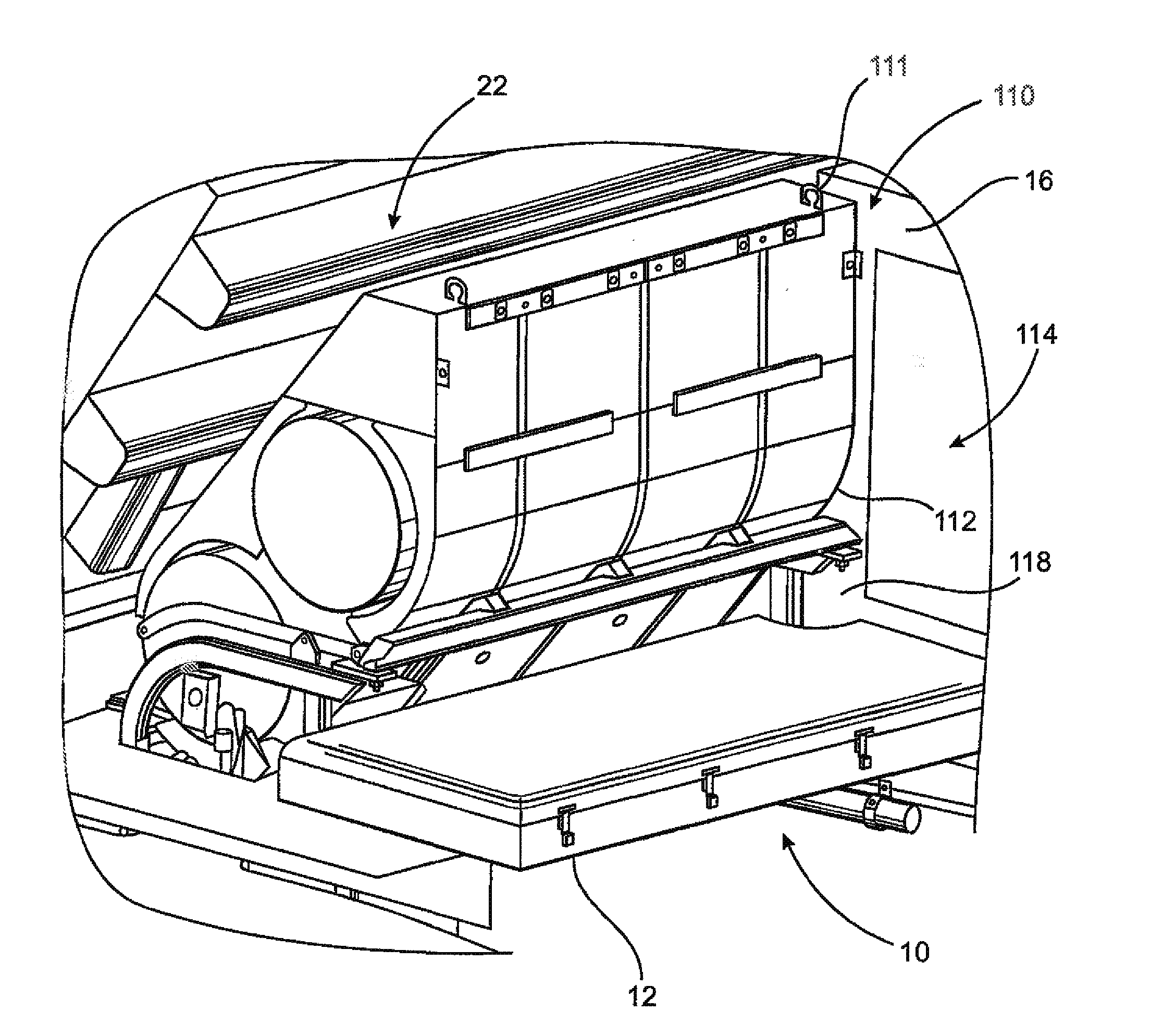 Modification of an industrial vehicle to include a containment area and mounting assembly for an alternate fuel