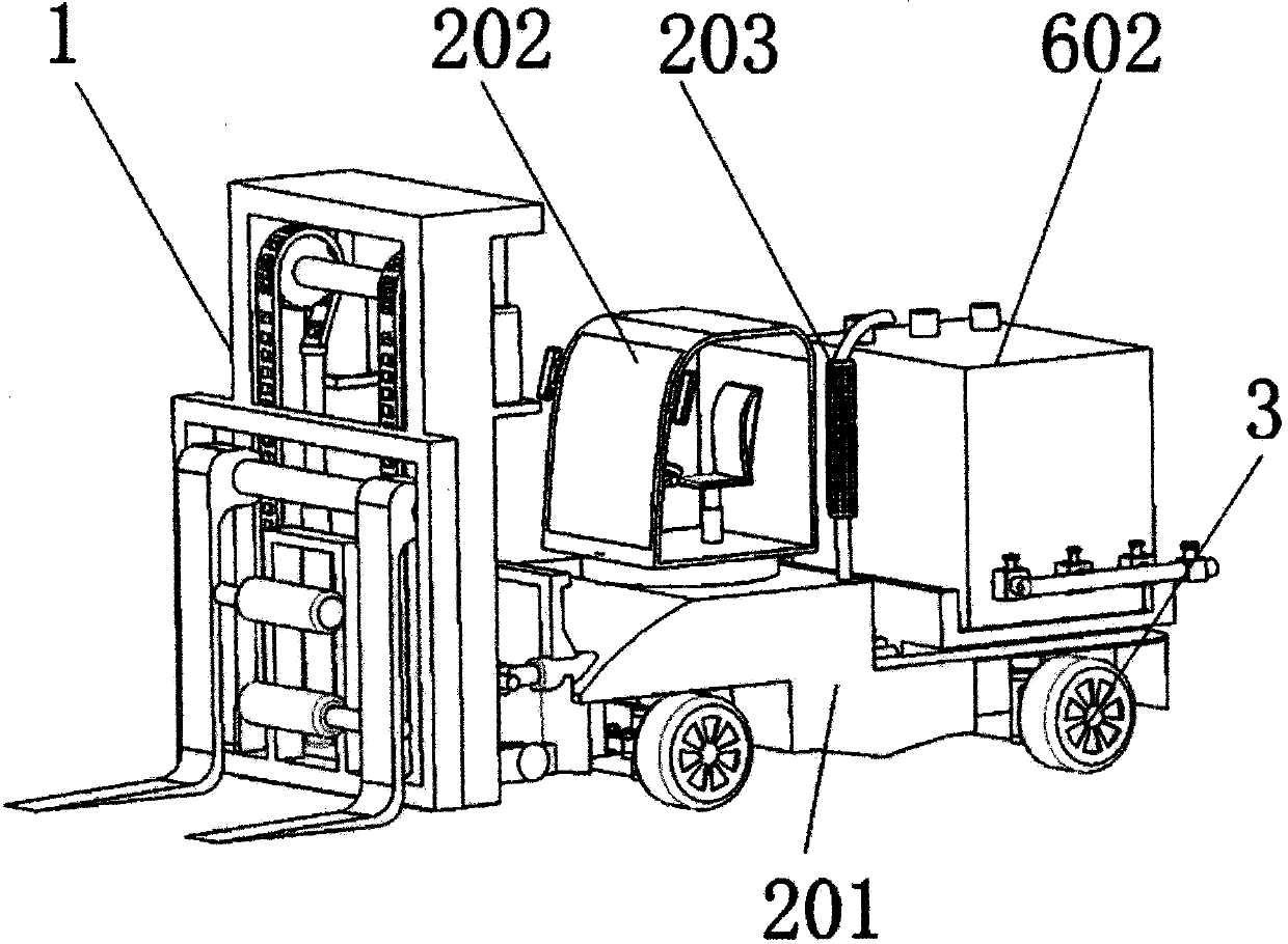 Hydraulic universal four-drive forklift