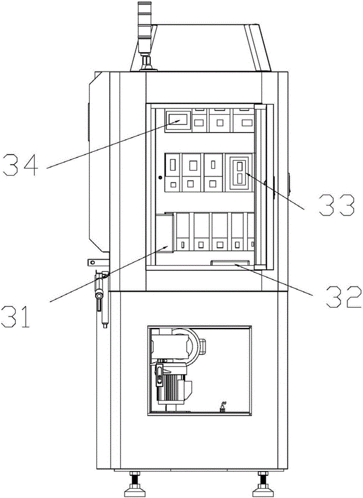 Automatic numerical control grinding machine for punch press die machining and using method thereof
