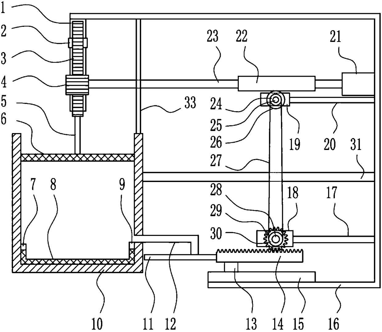 Broken filament filtering separation device for printing and dyeing equipment