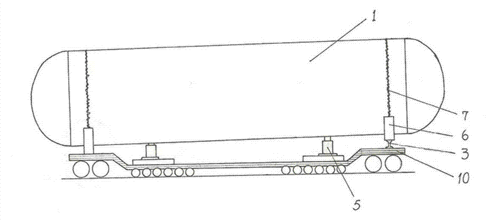 Vehicle loading method for large-scale tank body