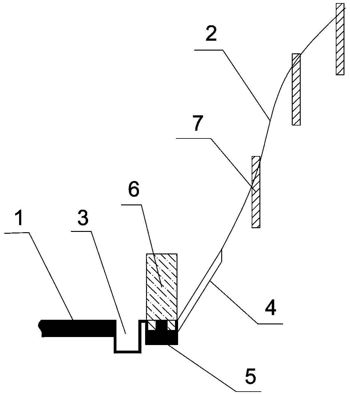 A temporary protection device for mud-rock flow path