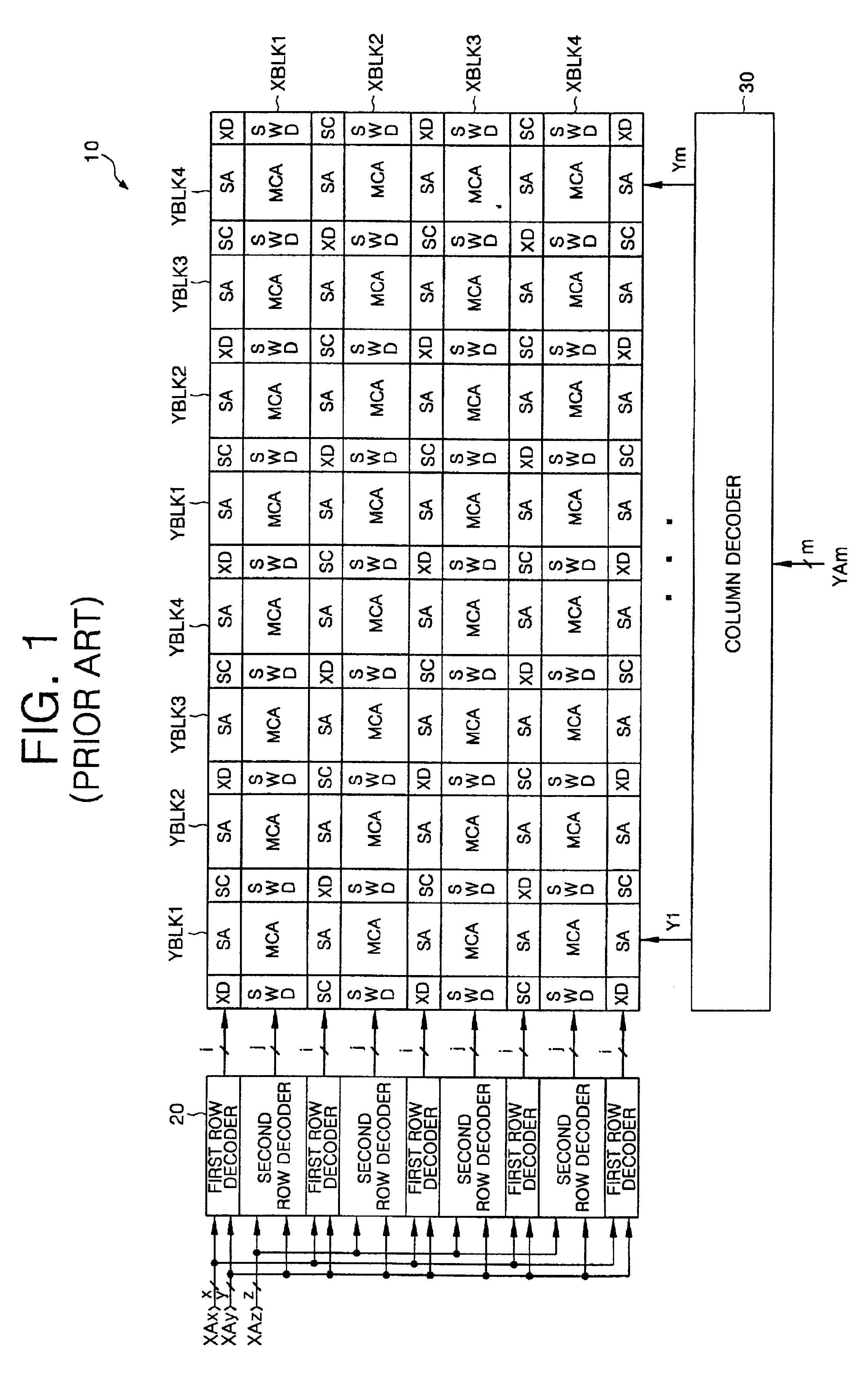 Semiconductor memory device and method of selecting word line thereof