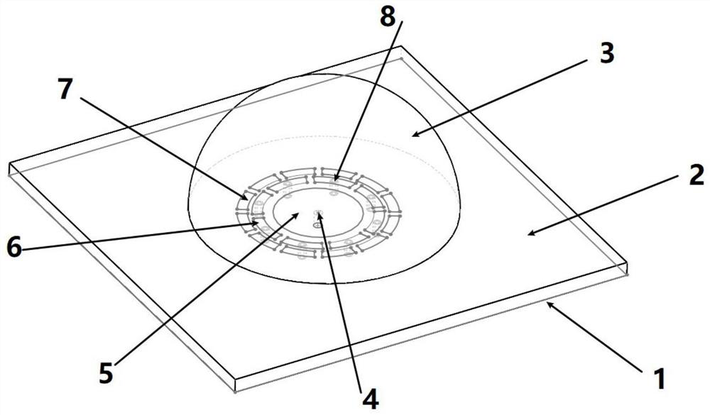 Multi-arc microstrip dielectric resonant cavity antenna based on 3D printing technology