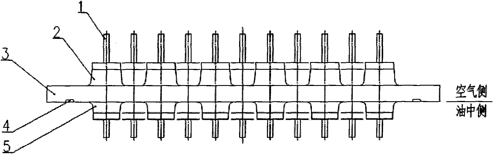 Terminal strip for electric locomotive hauling transformer